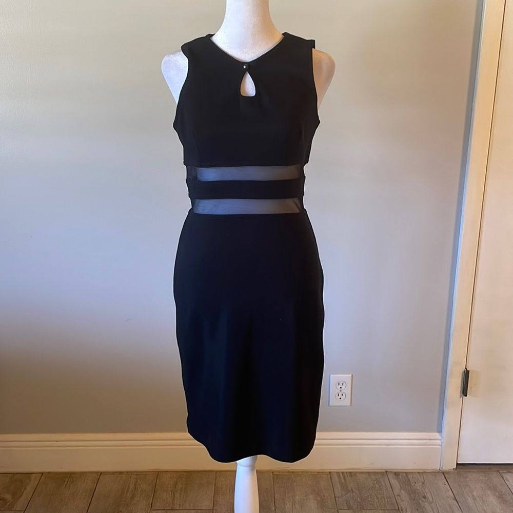 [Rampage] Black Mesh Panel Dress - Size Medium